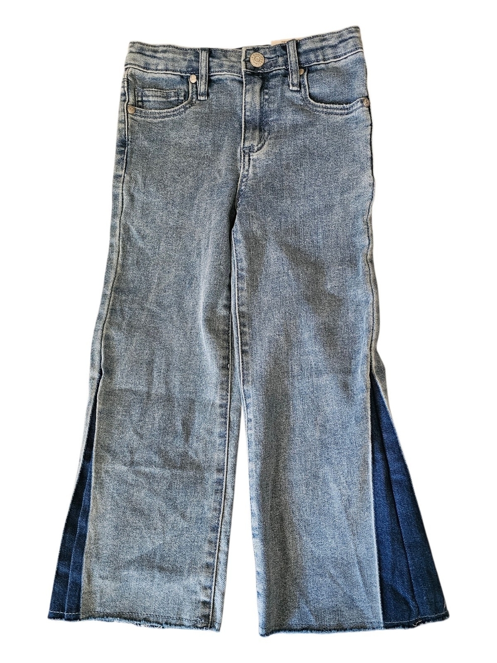 Epic Threads Two-Tone Light and Dark Blue Flare Jeans